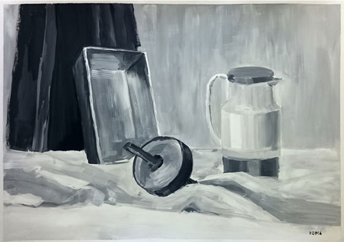 nature morte b&w