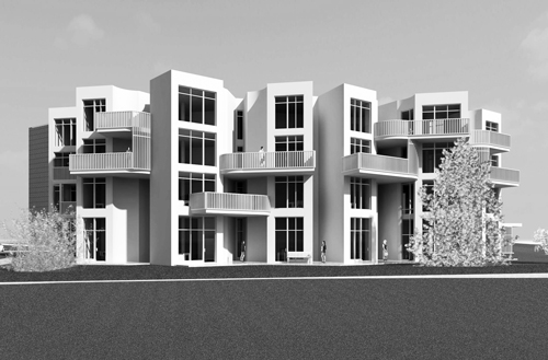 view from the front of the building