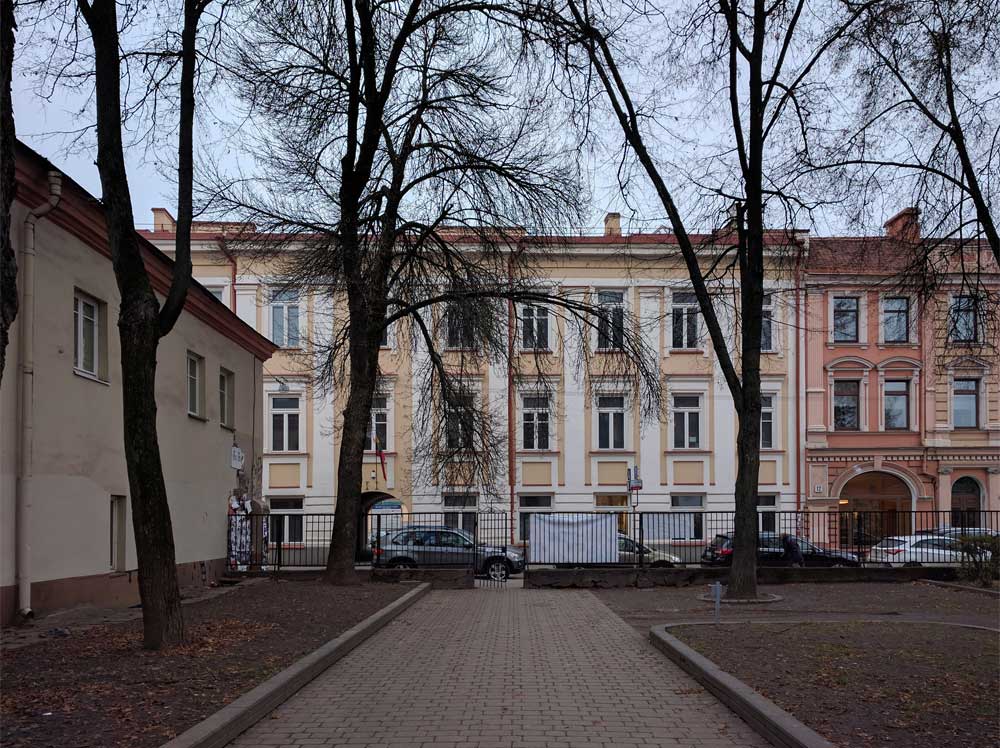 view to the library