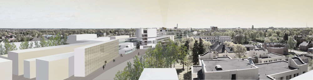 panorama from a highrise building